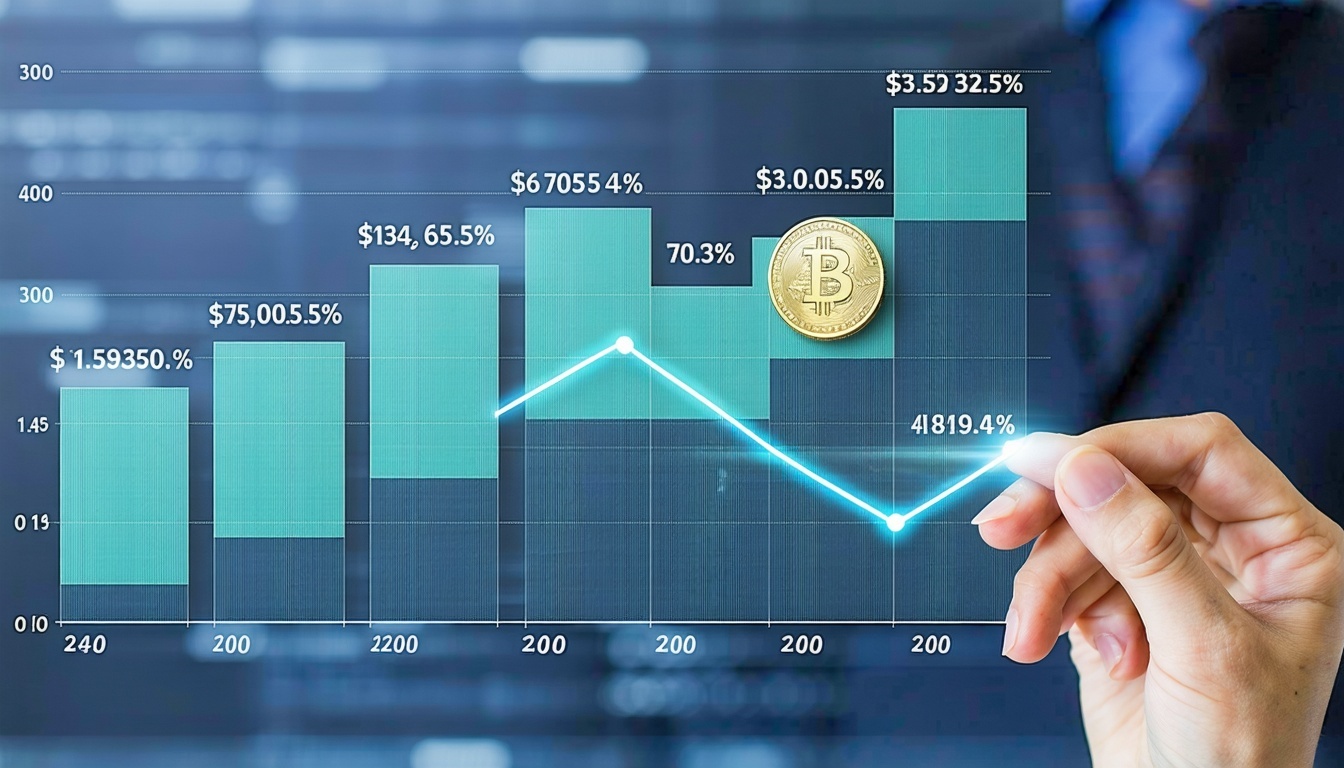 Graph showing increased profits